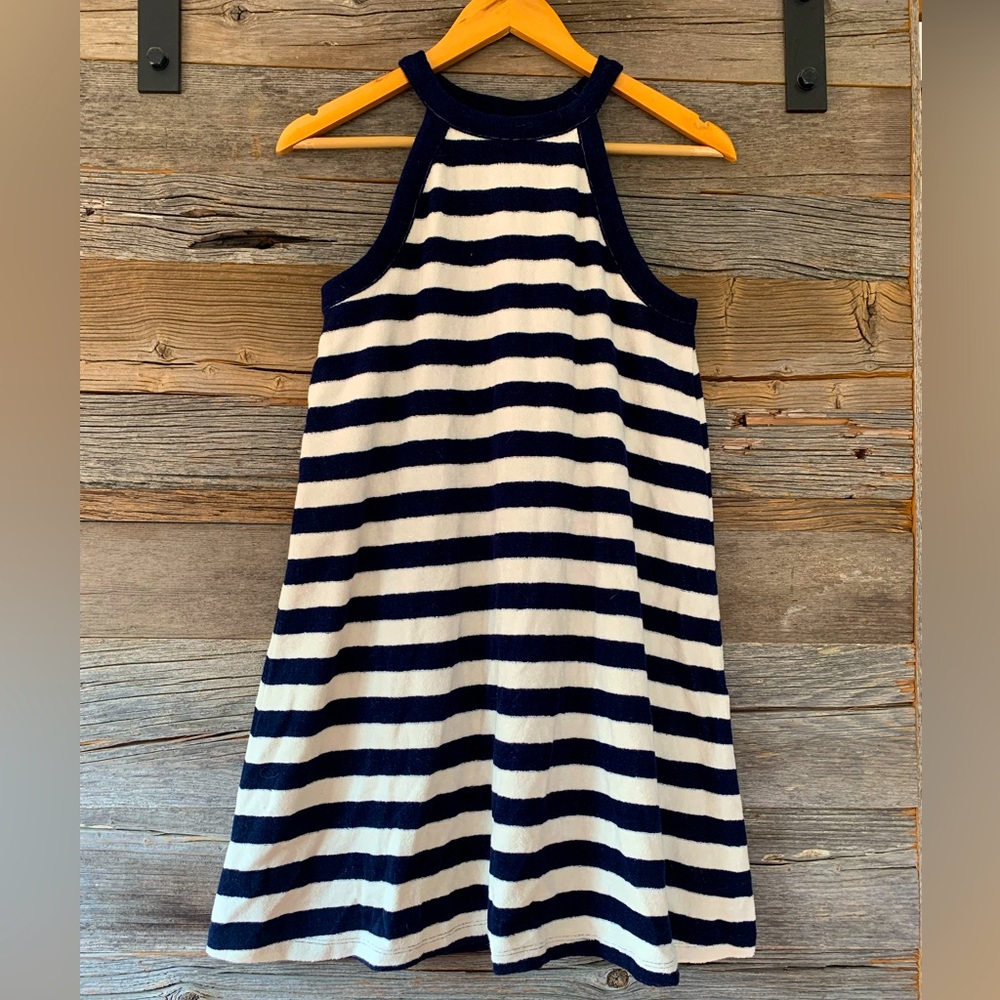 Gap Terrycloth Navy Stripe Dress - Picture 1 of 2